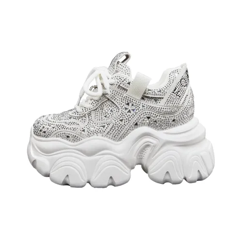 Forest Princess визуально увеличивает рост Низкий топ Толстая подошва Кроссовки Женские Белые