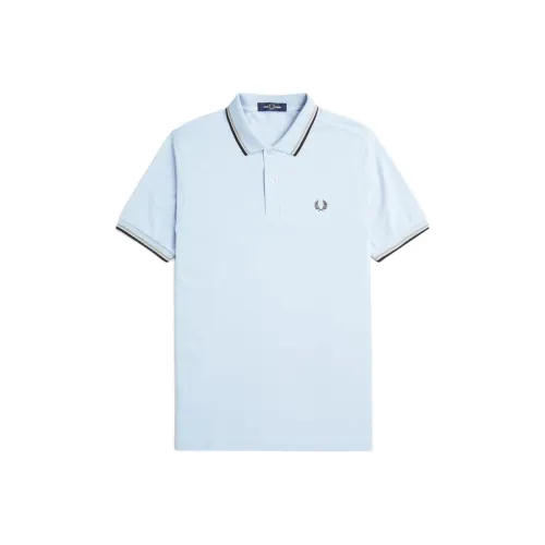FRED PERRY Поло Мужское Светло-Синий