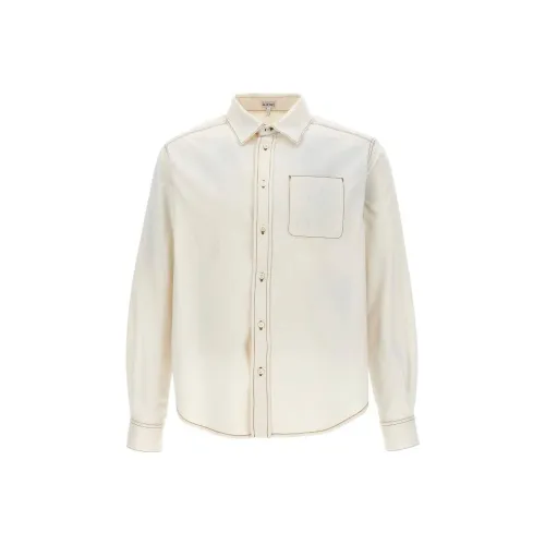 LOEWE Совместное издание Белые Мужские Рубашки