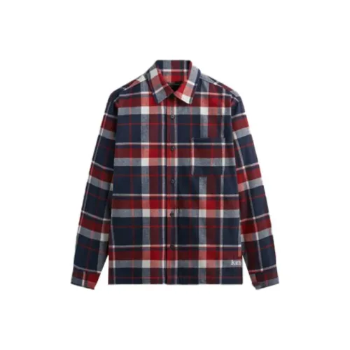 KITH Женские AW23 Осенне-зимняя коллекция Рубашка Мужская Синяя