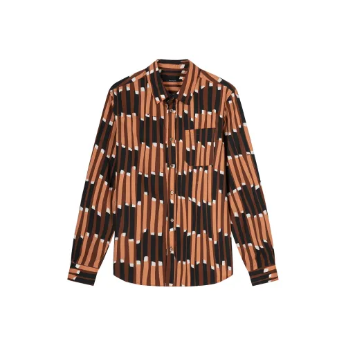 DAVID NAMAN Orange Мужские Рубашки