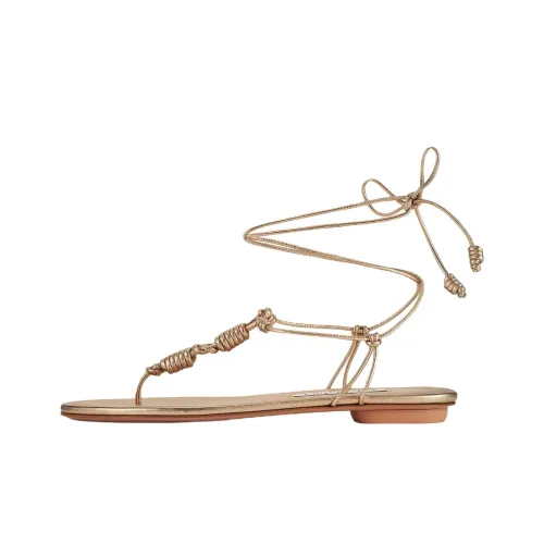 AQUAZZURA Oaxaca One Ремешок Сандалии Женские Золотые