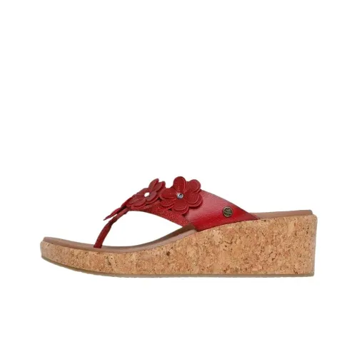 Skechers ARCH FIT BEVERLEE Устойчивые к истиранию Шлепанцы Женские Красные