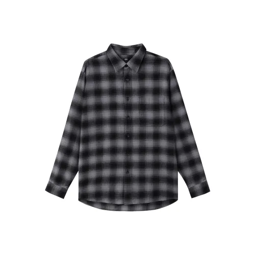 UNIQLO Рубашка Мужская Asphalt Серый