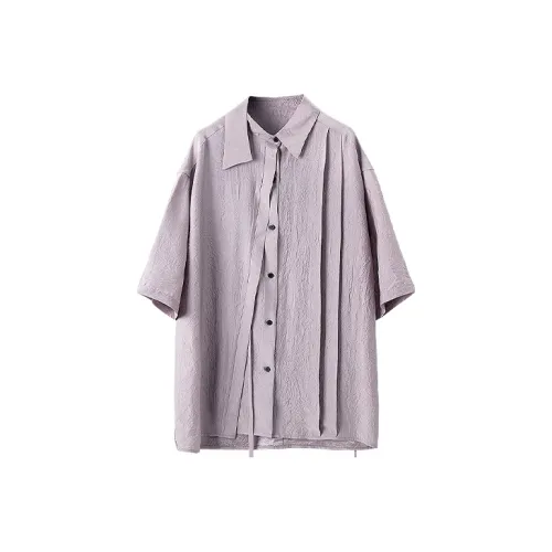 HUANXIANGZHE Рубашка Унисекс Пыльно-розовый