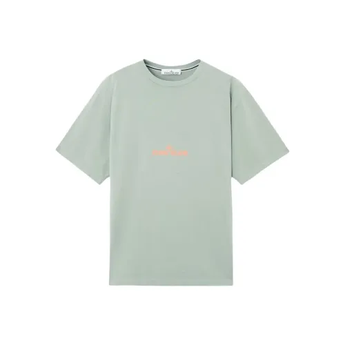 STONE ISLAND Рубашка Мужская Серый Зеленый