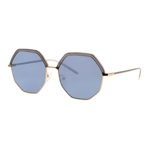 PORTS Пластиковая оправа Металл Нерегулярная форма Солнцезащитные очки Женские Золотой