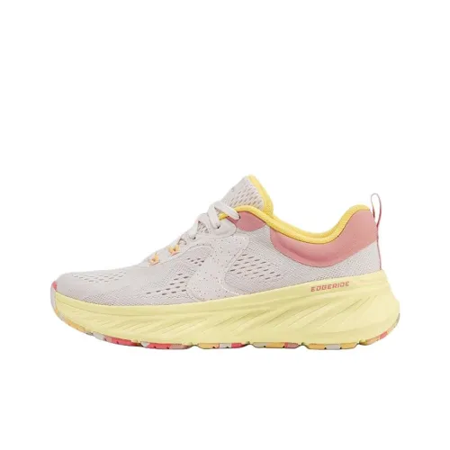 Skechers Edgeride Low Топ Беговые кроссовки Женские Серый Желтый Розовый