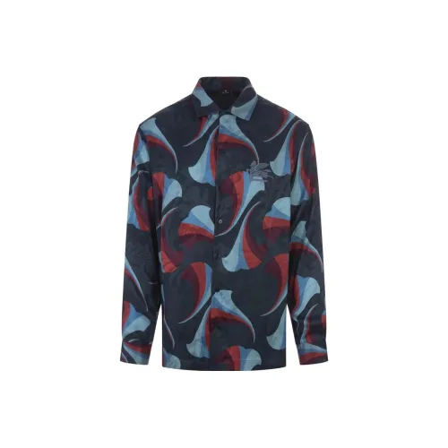 ETRO Мужские Синие Рубашки