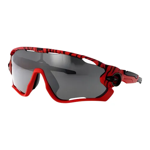 Oakley Ацетат Нерегулярная форма Солнцезащитные очки Женские Черный Красный