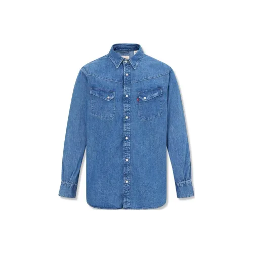 Levis Blue Men's Shirts Левис Синие Мужские Рубашки