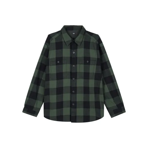 UNIQLO Темно-оливковые мужские рубашки