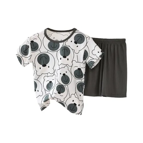 Пижамный комплект Cotton Gene унисекс серого цвета