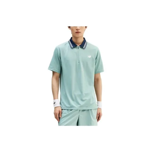 New Balance Поло Мужское Светло-Синий