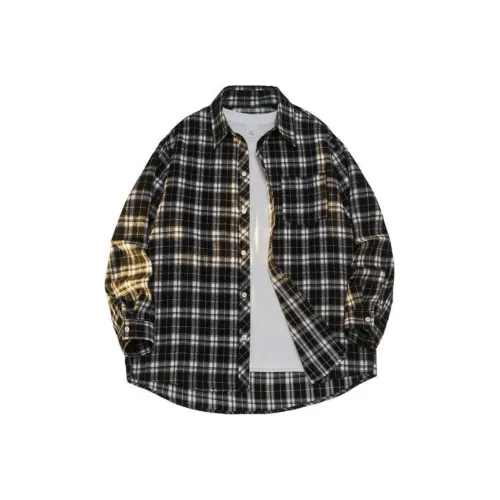 H YXIANG Черные Мужские Рубашки