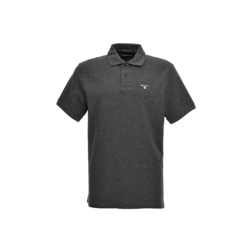 BARBOUR Мужская поло серого цвета