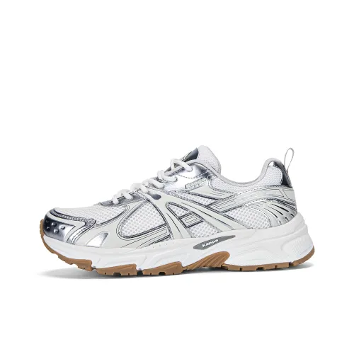 KAPPA Bernardo Casual Low Top Classic White Silver Unisex KAPPA Bernardo Повседневный Низкий Топ Классический Белый Серебряный Унисекс