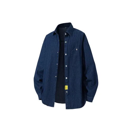 UPZCY Синие Унисекс Рубашки