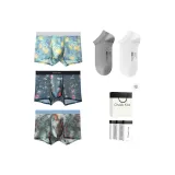 [100% cotton Ankle Socks 2 Pack][Парфюм Lemon+Peony+Red Plum Plum] 3 Pack Подарочная коробка Набор