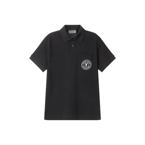 VERSACE JEANS COUTURE SS25 Поло Мужское Черное
