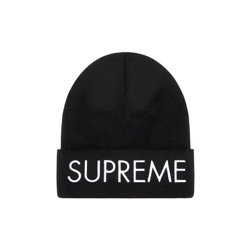 Supreme Акриловые Шапки-бини Унисекс Морской Синий Серый Черный Желтый Коричневый Зеленый Красный