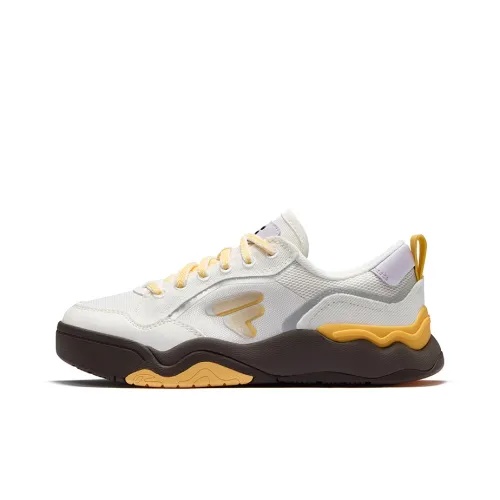 FILA FUSION KICK II DX CVS Низкие Кроссовки для скейтбординга Женские Белые Желтые