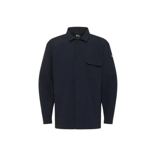 Jack Wolfskin Terracade Рубашка Мужская Темно-Морской Синий