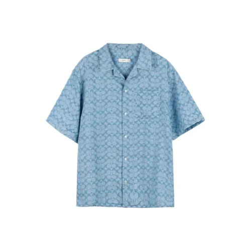 COACH Синий Мужская Рубашка