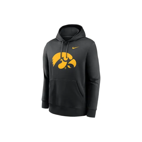 Nike Iowa Hawkeyes Primetime Вечнозеленый Club Primary Логотип Свитшот Мужской Черный