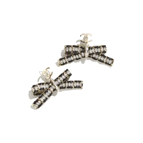 CHANEL Серьги Черные Женские