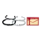 Бамбуковый браслет Ding Пара + [Подарочная коробка с частотой любви]