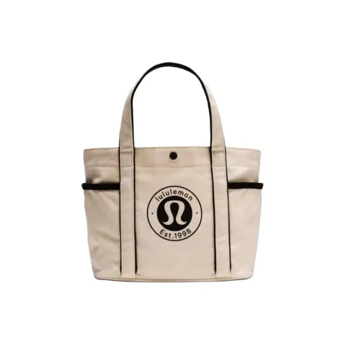 lululemon Холст Тоут Сумка Сумка для покупок Мини Сумка Унисекс Естественный