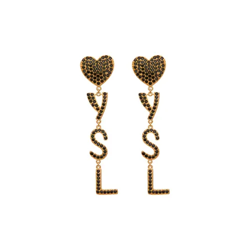 SAINT LAURENT Серьги из бронзы Золотой Женские