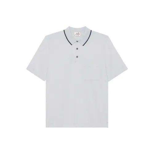 HERMES Mist White Мужская Поло