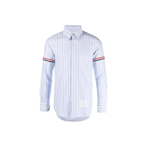 THOM BROWNE THOM BROWNE FW23 Early Autumn Collection Светло-синие мужские рубашки