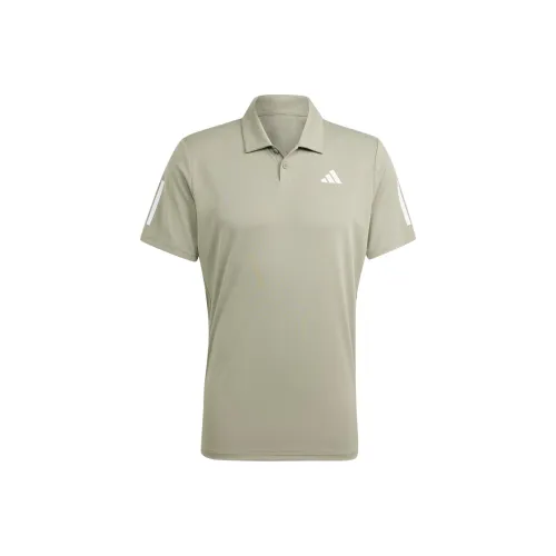 Adidas Club 3 Stripes Polo Polo Мужской Pebble Серебристо-серый