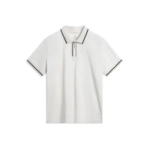 Поло для мужчин подкладка приглушенный серый цвет текстура вереска