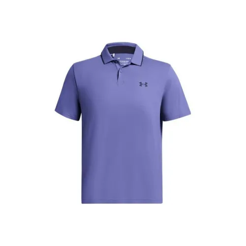 Under Armour Drive Chill Polo Мужской Углеродный Синий