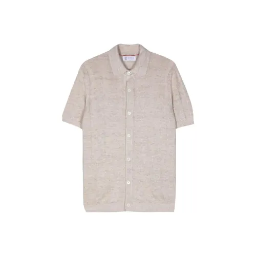 BRUNELLO CUCINELLI Light Beige Мужская Поло