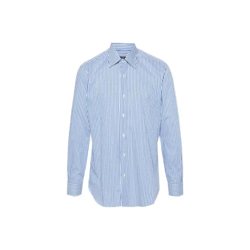 BARBA Blue Men's Shirts BARBA Синие Мужские Рубашки