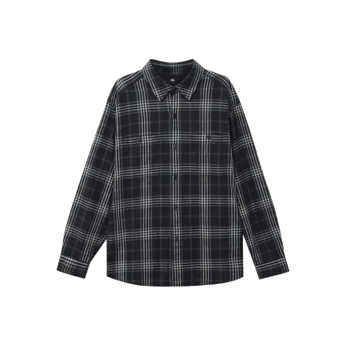 UNIQLO FW23 Рубашка Унисекс Темно-Серый
