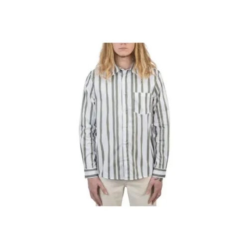 A.P.C. Joint Paragraph Оливково-зеленая Мужская Рубашка