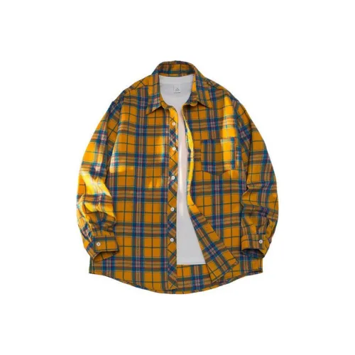 H YXIANG Желтые Мужские Рубашки