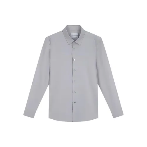 ZIOZIA Светло-серые Мужские Рубашки