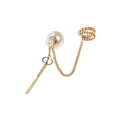 Серьги DIOR Жемчужные Женские Золото Белый