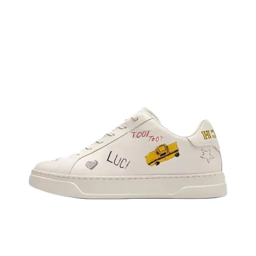 COACH Highline Low Топ Скейтборд Кроссовки Женские Белые