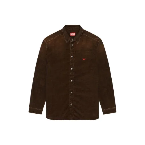 DIESEL Коричневые Мужские Рубашки