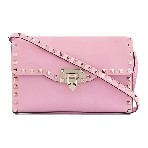 Valentino Rockstud Телячья кожа Сумка через плечо Стандартная Женская Розовая