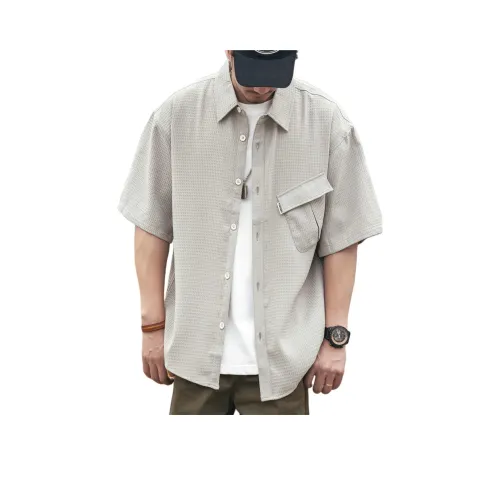 GELANLU Абрикос Мужские Рубашки