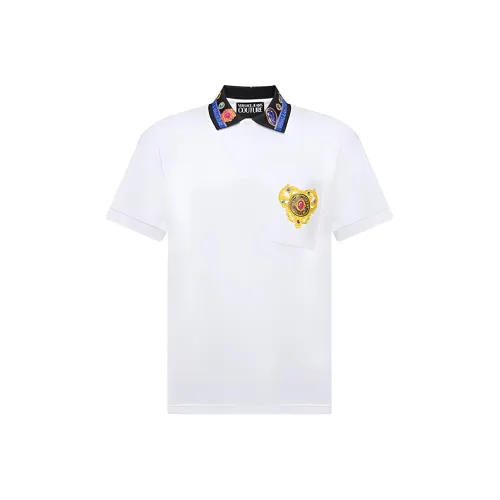 VERSACE JEANS COUTURE Белая Мужская Рубашка Поло
